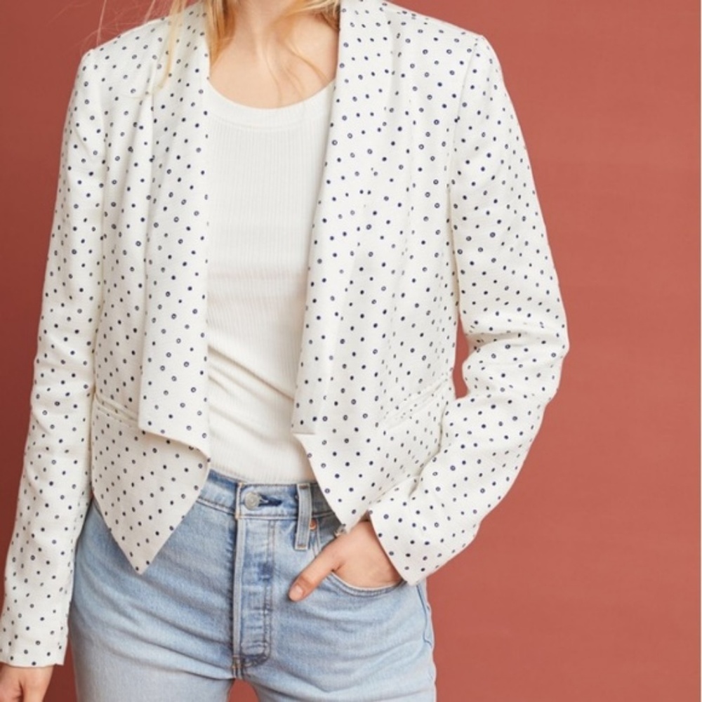 Cartonnier - NWT Polka dot open blazer - L